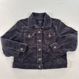 American Eagle Authentic Youth Corduroy Bomber Jacket Trucker Medium EUC